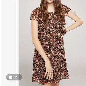 BCBGeneration ruffle floral dress XS